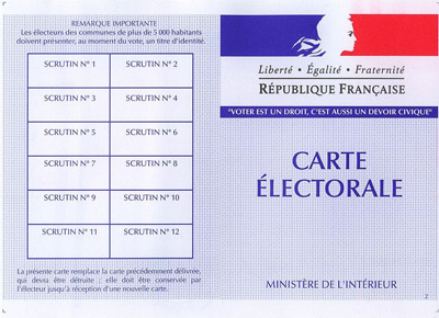 Rappel Inscription sur les listes électorales