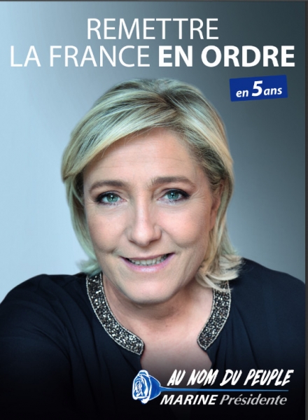 Affiche Officielle de campage de Marine LE PEN